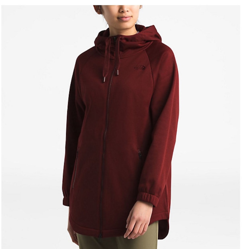 The North Face Jazzer Full Zip Maroon Long Hoodie